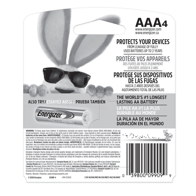 BATERÍA ENERGIZER AAA4 - MÁXIMA
