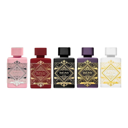 Lattafa Bade'e Al Oud Collection by Lattafa, 5 Piece Gift Set for Unisex (Travel-size) - ToskiShop