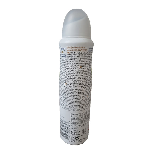 Desodorante en aerosol Dove Nourishing Secrets Coconut &amp; Jasmine Antitranspirante 48 horas, 150 ml