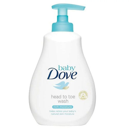 DOVE BABY WASH 200 ML - HIDRATACIÓN RICA DE LA CABEZA A LOS PIES