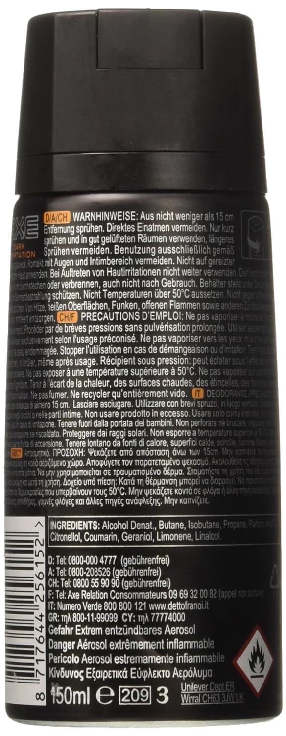 AXE BS 150 ML - DARK TEMPTATION (PACK OF 2) - ToskiShop