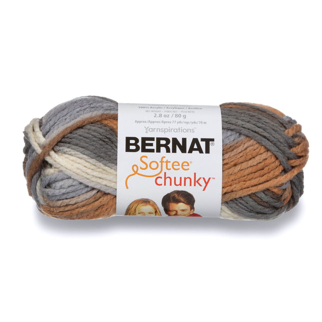 Bernat Softee Chunky Ombre 6 Super Bulky Acrylic Yarn, Stillness 2.8oz/80g, 77 Yards - ToskiShop