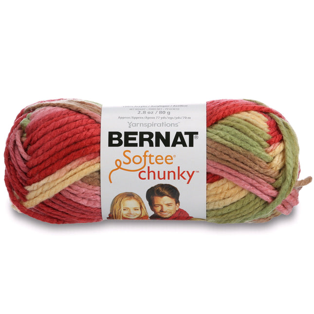 Bernat Softee Chunky Ombres Yarn (80G/2.8Oz), Summerset Ombre - ToskiShop