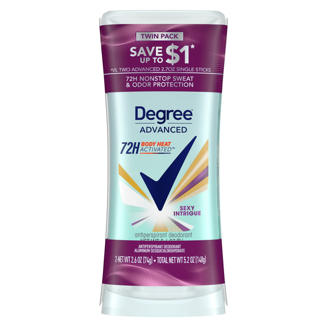 DEGREE FOR WOMEN AP ADV (2.6 Oz) - SEXY INTRIGUE - 2 PACK - ToskiShop