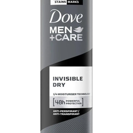 Dove for Men Plus Care Invisible Dry Aerosol Anti-Perspirant Deodorant 250ml - ToskiShop