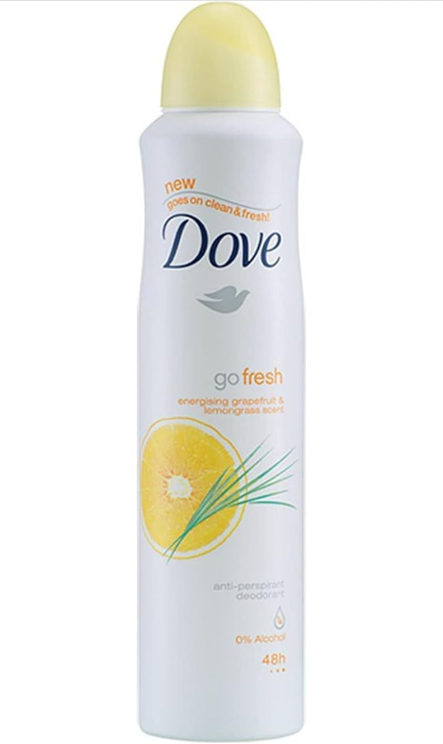 Desodorante antitranspirante Dove de pomelo y limoncillo, 250 ml