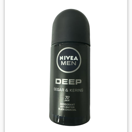Nivea Men's Black Charcoal Anti-Bacterial Deodorant provides 72 hours of deep freshness and dryness. - ToskiShop