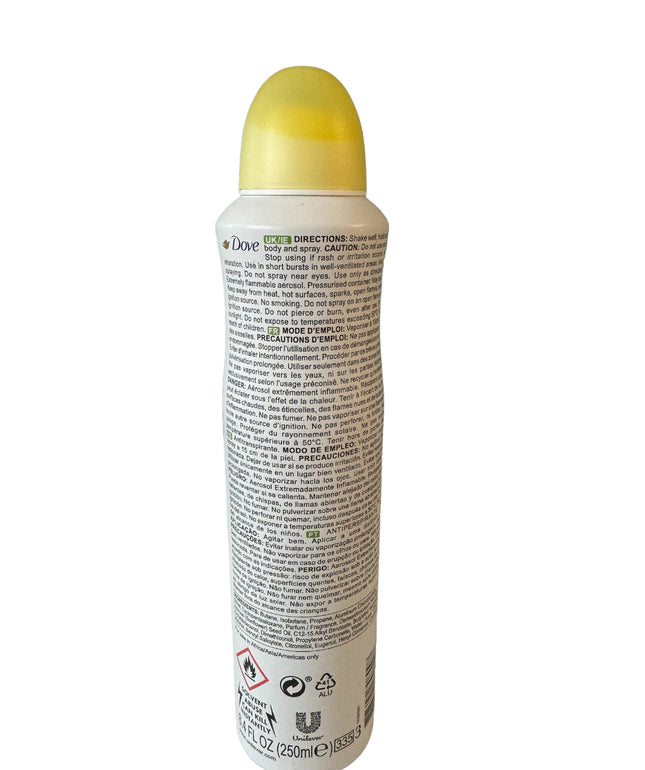 Desodorante antitranspirante Dove de pomelo y limoncillo, 250 ml