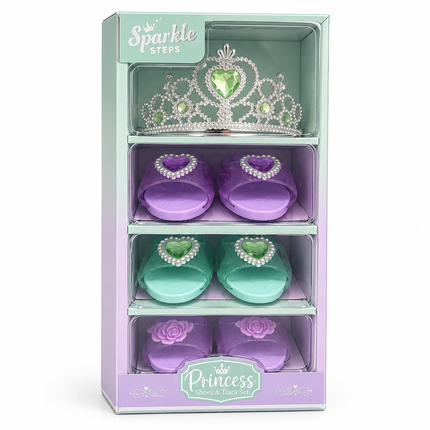 Princes Shoes & Tiara Set