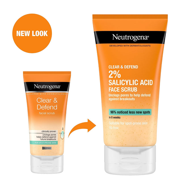 Neutrogena Clear & Defend Facial Scrub 5oz / 150ml