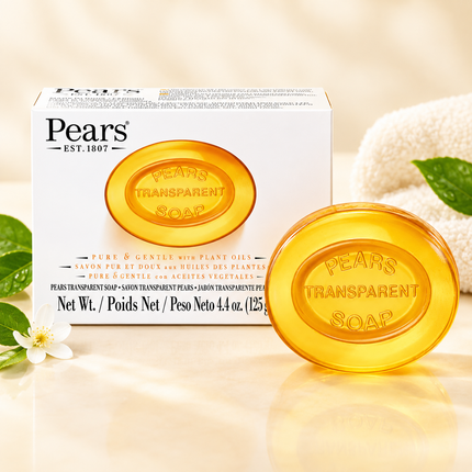 Pears Pure and Gentle with Glycerin and Natural Oils - Bar Soap - Amber - 2 pc