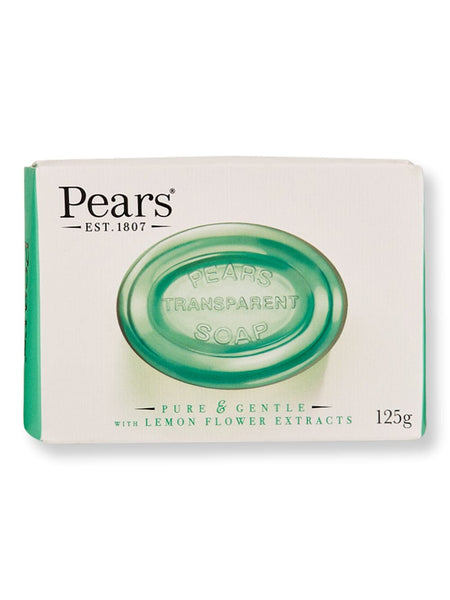 Jabón Pears, puro y suave con extracto de flor de limón, paquete de 2 – Jabón de glicerina verde transparente para una piel radiante y luminosa, 3.53 oz