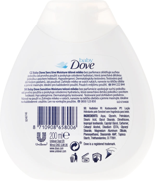 LOCIÓN CORPORAL DOVE BABY 200 ML - HIDRATACIÓN RICA