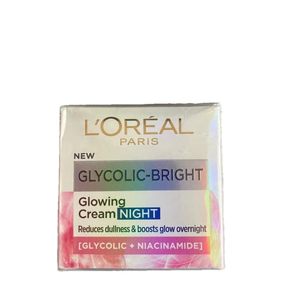 L'ORÉAL CREMA DE NOCHE GLICÓLICA BRILLANTE 50ML